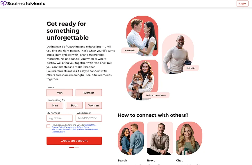 Soulmatemeets Website